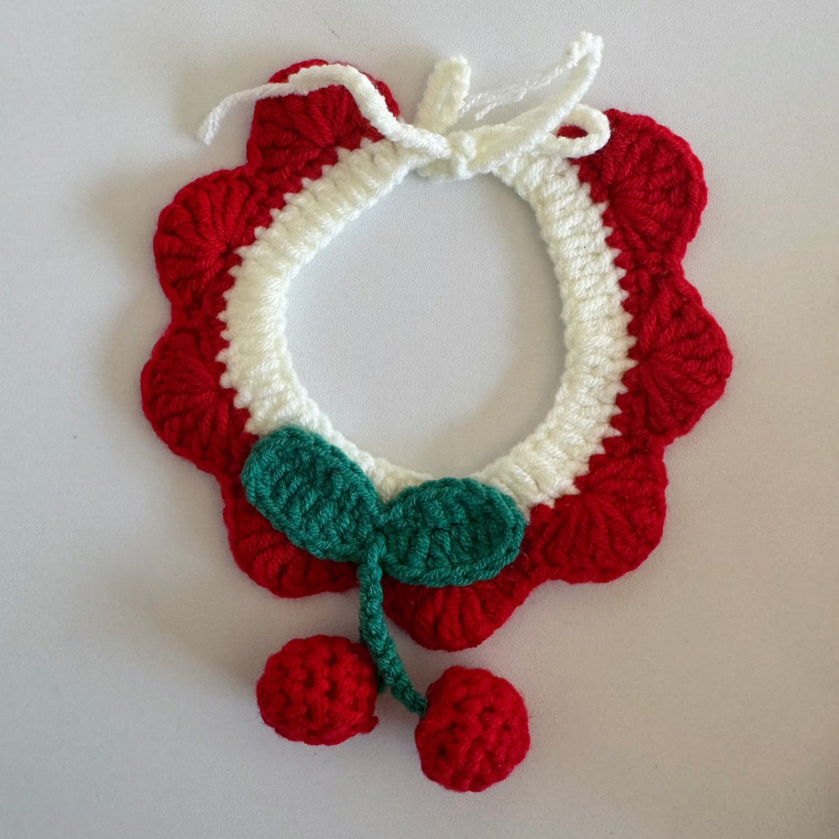 Christmas Cat Scarf, Dog Scarf, Saliva Towel, Small Size Dogs Pet Wool Collar, Hand-Knitted Accessories