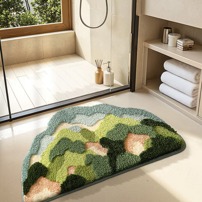 Cute Bathroom Non-Slip Mat, Funny Shaped Velvet Foot Mat, Home Bathtub Mat Home Decor
