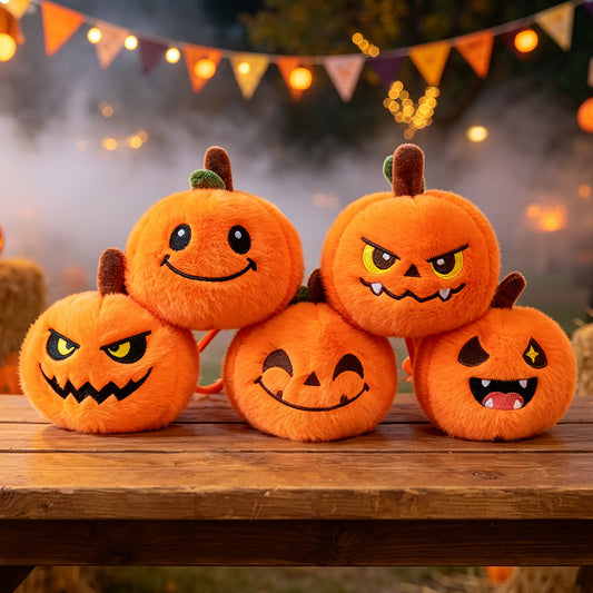 Halloween Pumpkin Plush Toy Pendant Keychain Ghost Pumpkin Doll