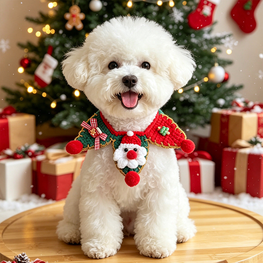 Pet Christmas Scarves, Dog and Elderly Neck Collars, Cute Holiday Gift for Pet Lovers