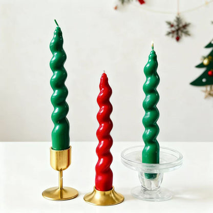 Christmas Ornaments, Decorative Threaded Long-Stem Candles, Niche High-End Ambiance Candles for Weddings, Hotels, and Parties