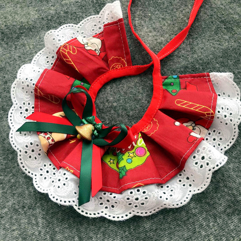 Pet Christmas Bow Tie Christmas Bib Saliva Towel Christmas Scarf Christmas Series Triangle Towel Christmas Bell Jewelry