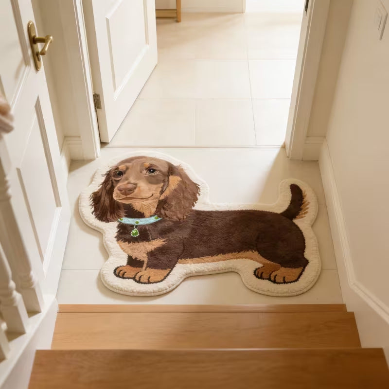 Cat-Like Plush Diatomaceous Earth Floor Mat for Home Bathroom, Absorbent and Quick-Drying Foot Mat