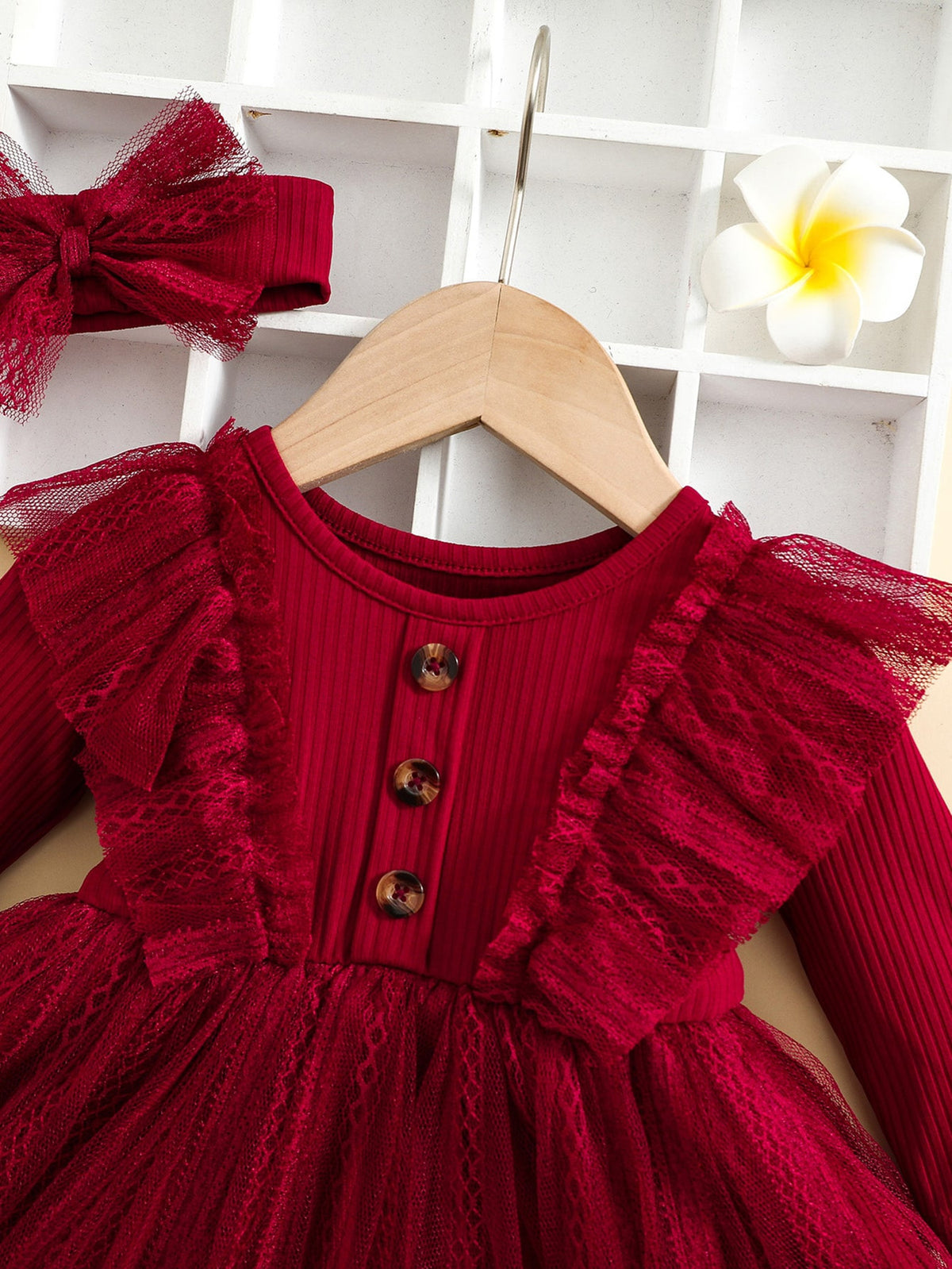 Baby Girl Spring and Autumn Dress Children's Clothing Spring Popular Style Baby Mesh Dress Infant Long-Sleeved Princess Dress