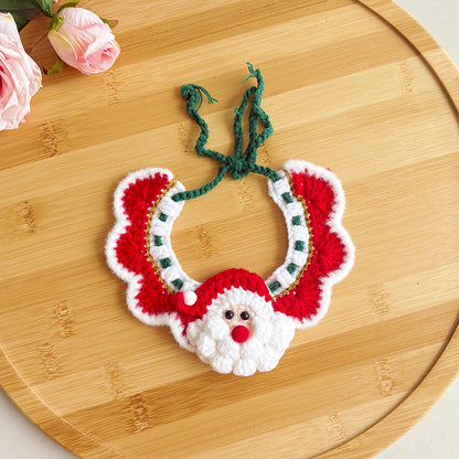 Christmas Pet Neck Warmers, Cat Outfits, Knitted Dog Christmas Hats, Knitted Santa Scarves, and Accessories