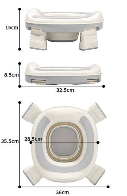 2-in-1 Foldable Toddler Travel Potty – Portable Potty Training Seat with Removable Bowl & Splash Guard
