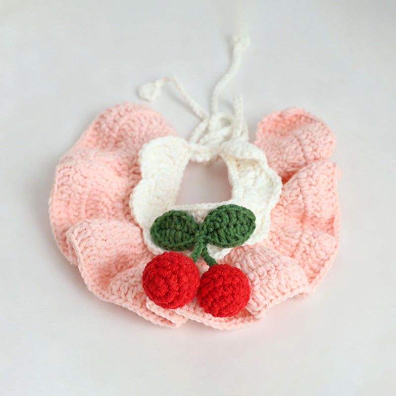 Cat Neck Scarf, Dog Bib, Christmas Knitted Pet Accessories, Collar, Yarn Bow Tie, Dog Drool Bib