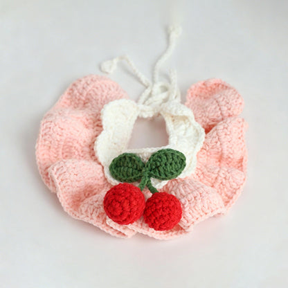 Cat Neck Scarf, Dog Bib, Christmas Knitted Pet Accessories, Collar, Yarn Bow Tie, Dog Drool Bib