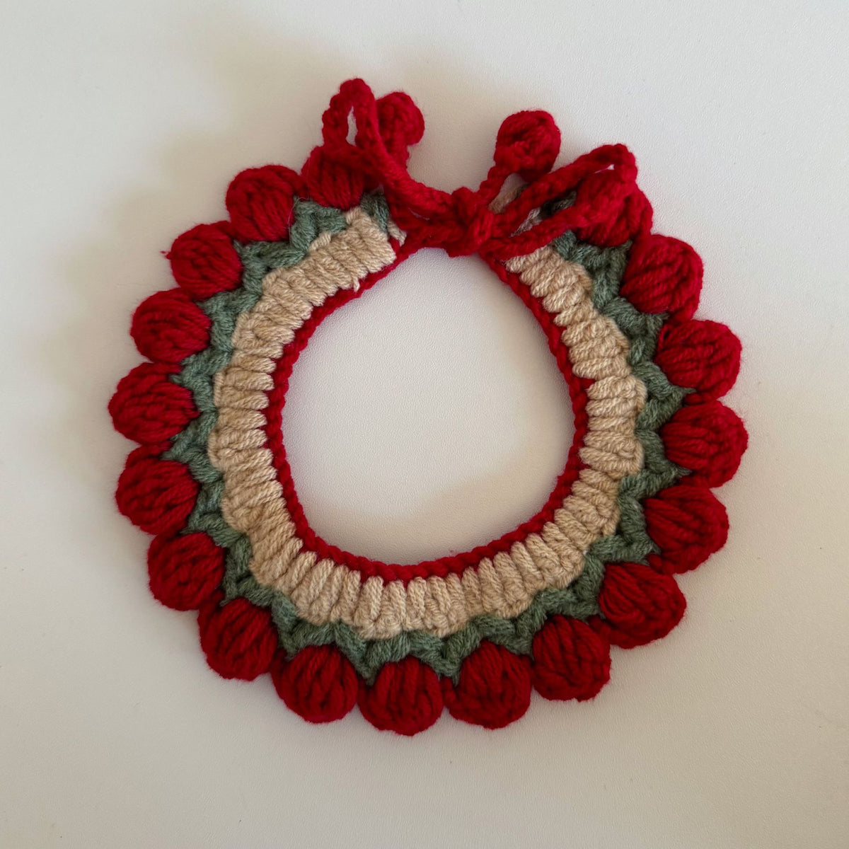 Christmas Cat Scarf, Dog Scarf, Saliva Towel, Small Size Dogs Pet Wool Collar, Hand-Knitted Accessories