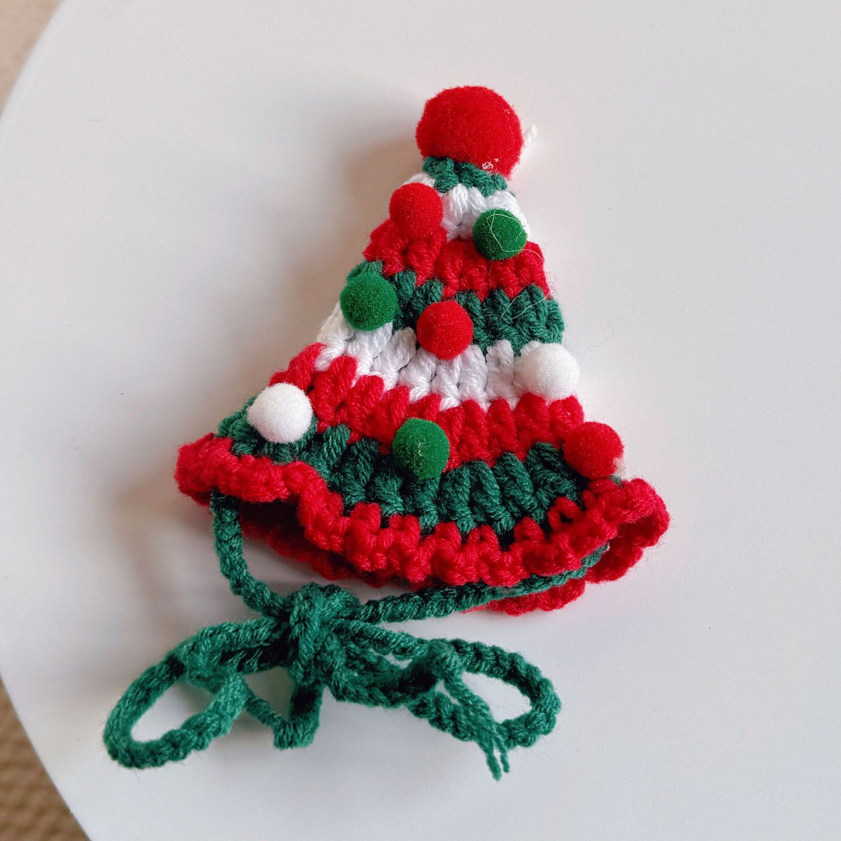 Christmas Cat Scarf, Dog Scarf, Saliva Towel, Small Size Dogs Pet Wool Collar, Hand-Knitted Accessories