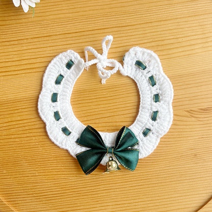 Pet Christmas Scarves, Cat Scarves, Dog Bibs, Accessories, Yarn Santa Bibs