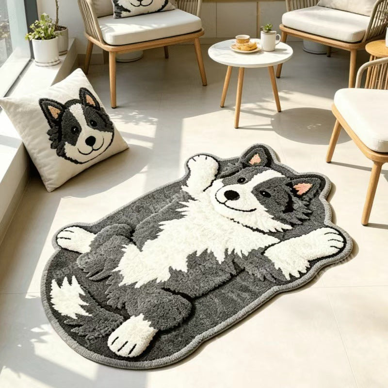 3D Sleeping Cat Doormat, Cute Kitten Door Mat, Funny Animal Floor Rug for Bedroom Bathroom & Entryway