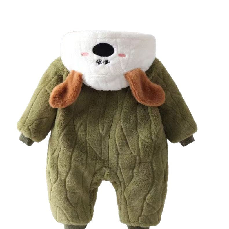Cozy Baby Fleece Jumpsuit – Cute Animal Hooded Romper for Newborns & Toddlers