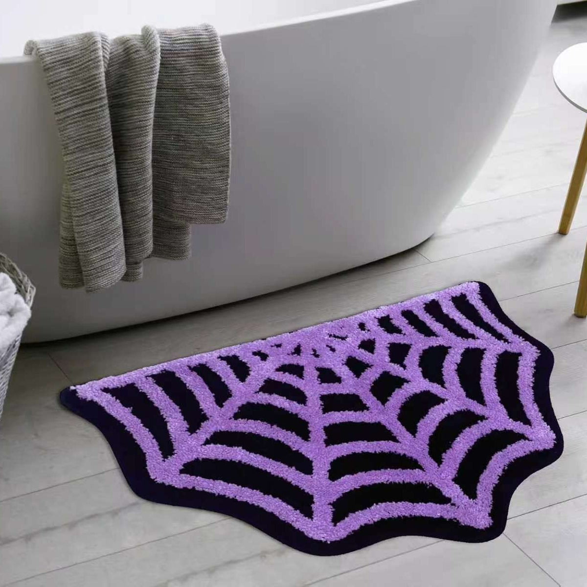 Halloween Alien-Shaped Faux Cashmere Floor Mat, Happy Halloween Funny Gift Home Decor
