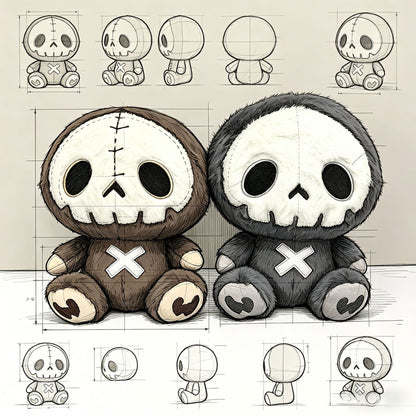 Fun Halloween Skull Sloth Plush Toy, Sloth Plush Pillow