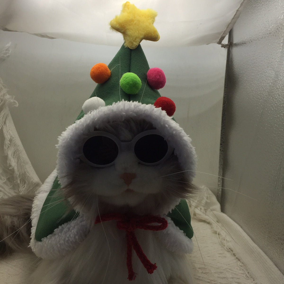 Pet Christmas Clothes Dog Teddy Autumn and Winter Cloak Cat Cloak Clothes Birthday Party Decoration Clothing Dog