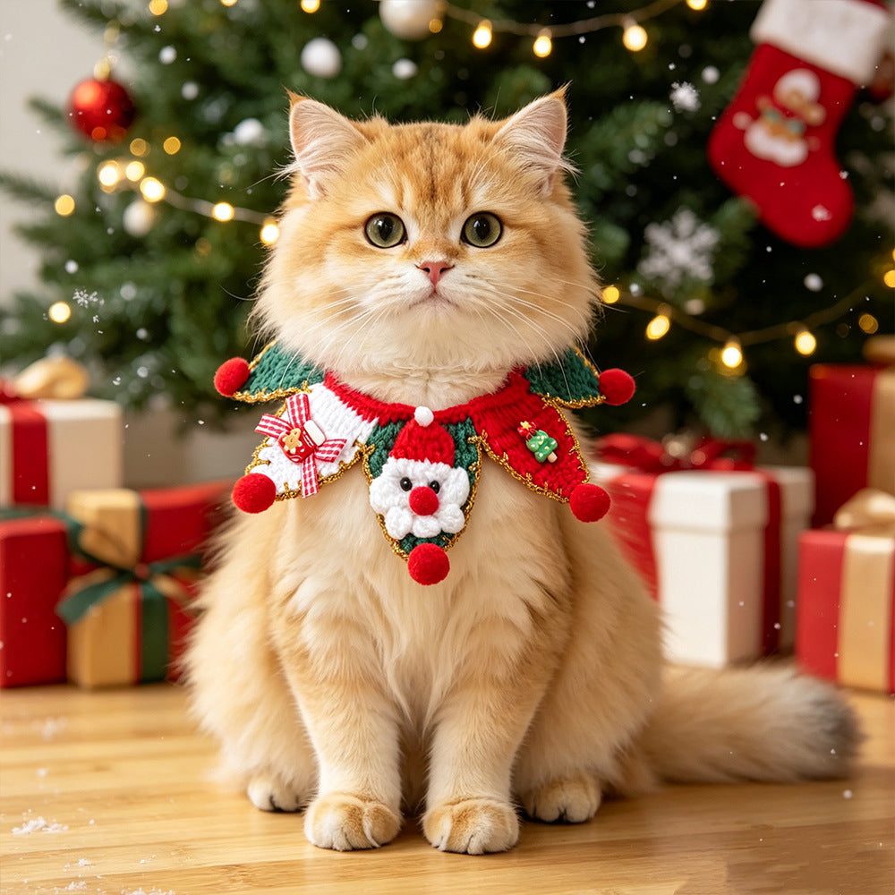 Pet Christmas Scarves, Dog and Elderly Neck Collars, Cute Holiday Gift for Pet Lovers