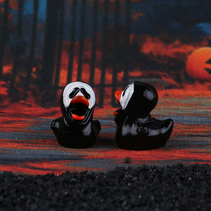 Quirky Ghost Duck Halloween Decoration Creative Devil Skull Duck Resin Desktop Ornament