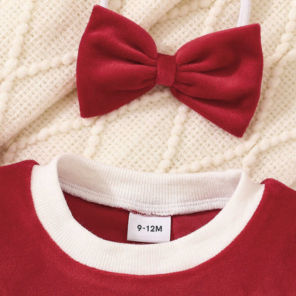 Spring and Autumn Baby Girl Jumpsuit, Long Sheeve Baby Christmas Gift