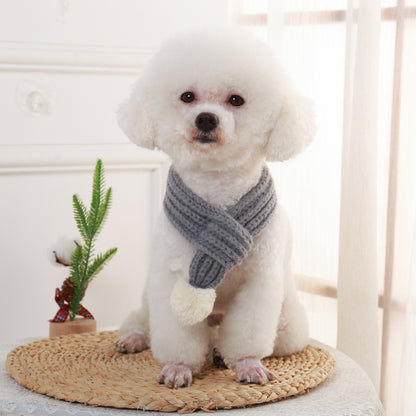 Puppy Teddy Bear Cat Scarf Bib Dog Christmas Scarf Accessories
