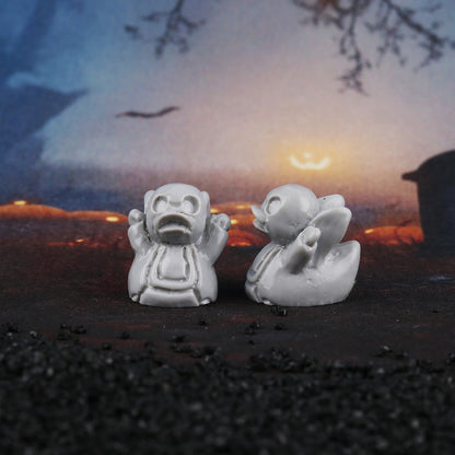 Quirky Ghost Duck Halloween Decoration Creative Devil Skull Duck Resin Desktop Ornament