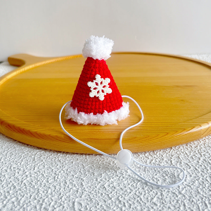 Pet Christmas Hats for Cats and Dogs, Headgear and Woolen Accessories