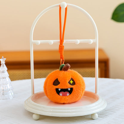 Halloween Pumpkin Plush Toy Pendant Keychain Ghost Pumpkin Doll