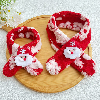 Christmas Pet Scarves, Plush Cat Scarves, Cute Warm Suede Dog Woolen Saliva Towels, Accessories for the Elderly