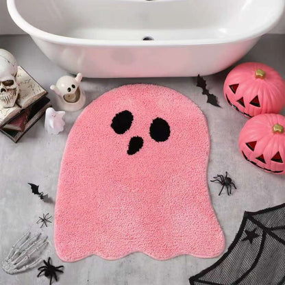 Halloween Alien-Shaped Faux Cashmere Floor Mat, Happy Halloween Funny Gift Home Decor