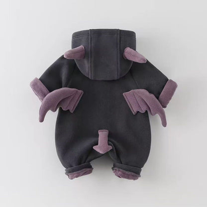 Soft Baby Rabbit Romper – Warm Hooded One-Piece Jumpsuit for Little Ones