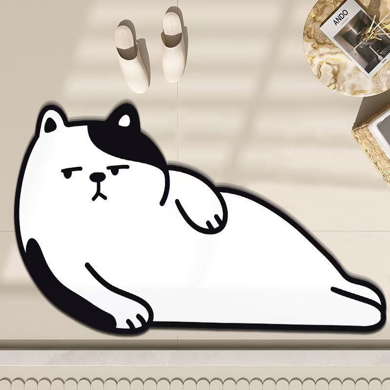 3D Animal Doormat, Cute Dog & Cat Door Mat, Funny Pet Entrance Rug for Bedroom Bathroom Home Decor