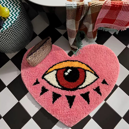 Halloween Alien-Shaped Faux Cashmere Floor Mat, Happy Halloween Funny Gift Home Decor