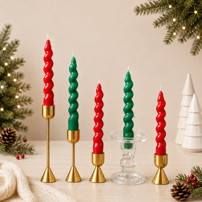 Christmas Ornaments, Decorative Threaded Long-Stem Candles, Niche High-End Ambiance Candles for Weddings, Hotels, and Parties