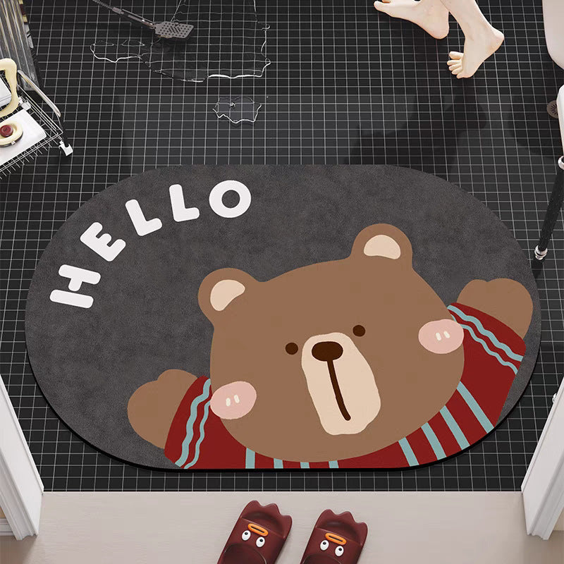 Realistic 3D Puppy Doormat, Funny Dog Entrance Mat, Cute Pet Floor Rug for Bedroom Bathroom & Home