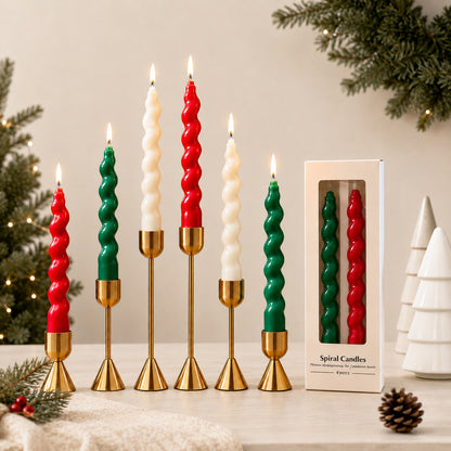 Christmas Ornaments, Decorative Threaded Long-Stem Candles, Niche High-End Ambiance Candles for Weddings, Hotels, and Parties
