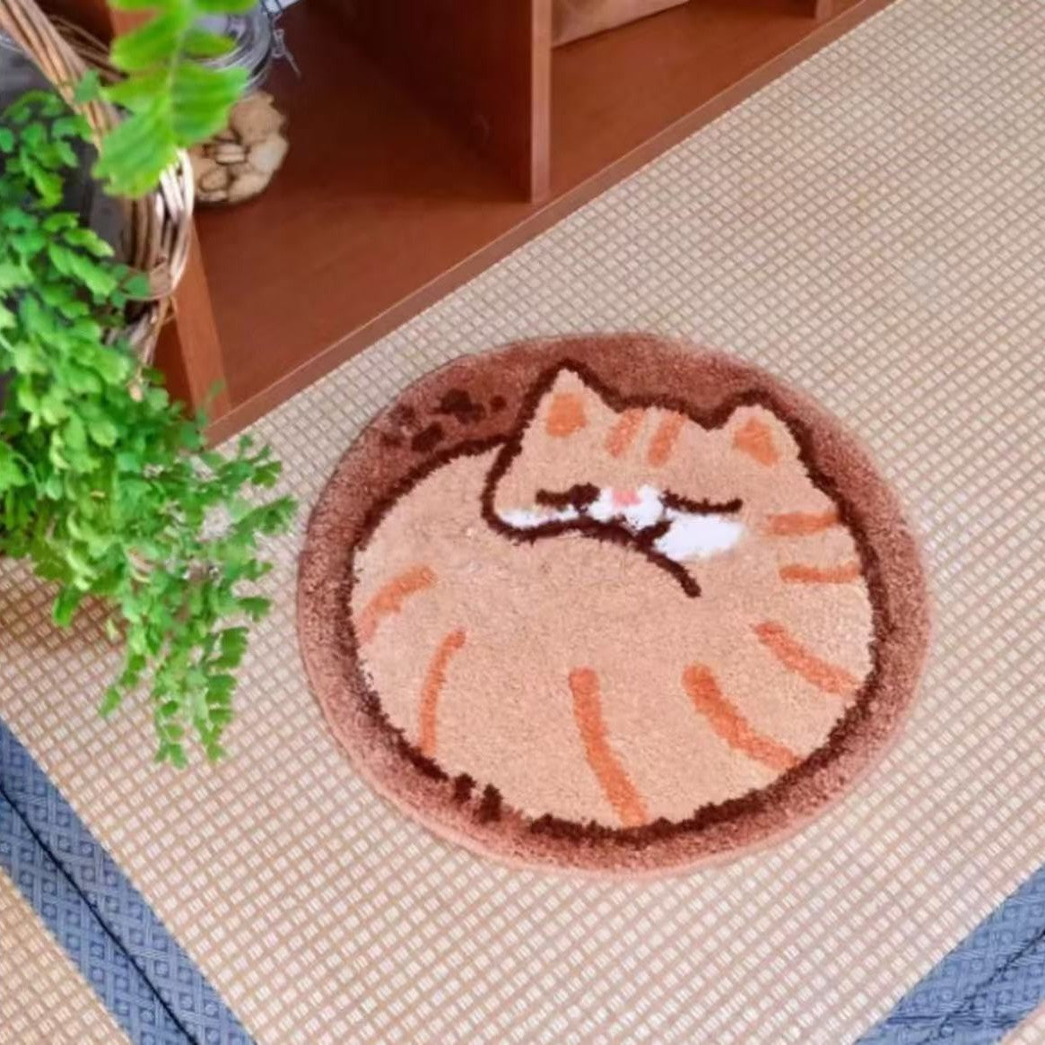 Funny Cat Doormat, 3D Kitten Printed Door Mat, Cute Animal Floor Rug for Entryway Bathroom & Bedroom