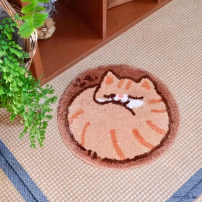 Funny Cat Doormat, 3D Kitten Printed Door Mat, Cute Animal Floor Rug for Entryway Bathroom & Bedroom