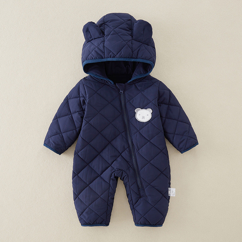 Cute Plush Baby Romper – Adorable Hooded One-Piece Jumpsuit for Little Ones