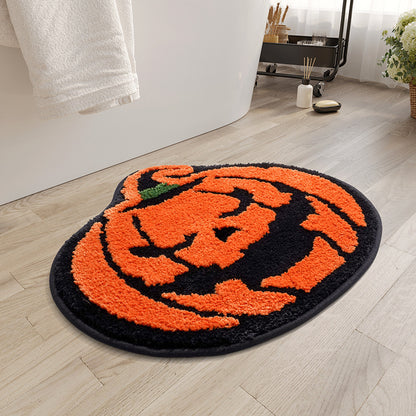 Halloween Alien-Shaped Faux Cashmere Floor Mat, Happy Halloween Funny Gift Home Decor