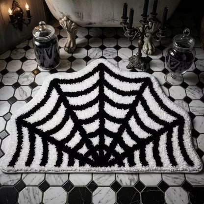 Halloween Alien-Shaped Faux Cashmere Floor Mat, Happy Halloween Funny Gift Home Decor