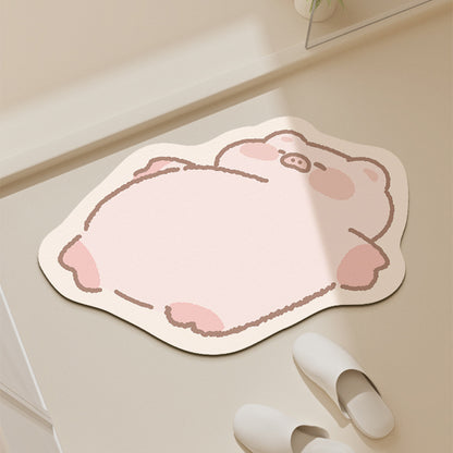 Cute 3D Animal Door Mat, Realistic Kitten Doormat, Funny Pet Rug for Bedroom Bathroom & Entryway