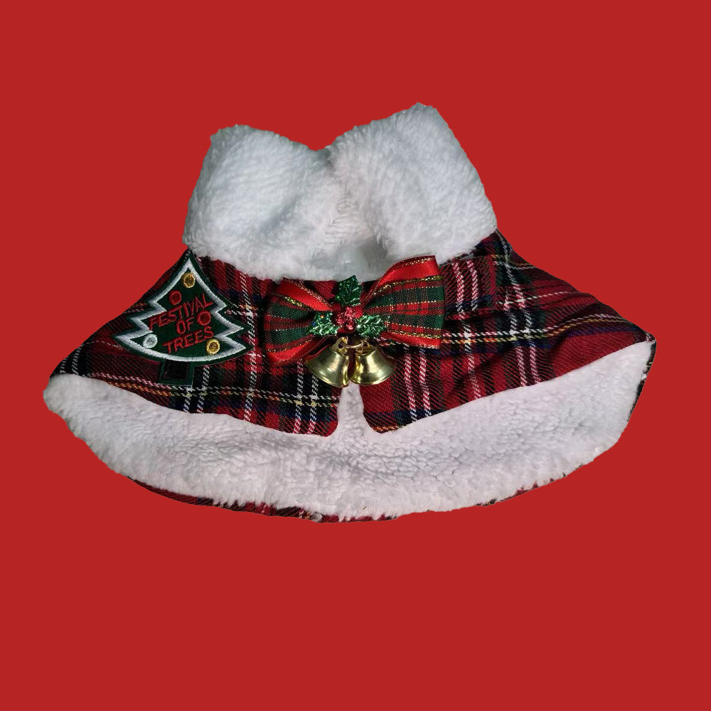Cat Christmas Cape Dog New Year Shawl Pet Neck Scarf British Shorthair Spring Festival Autumn Winter Clothes Warm