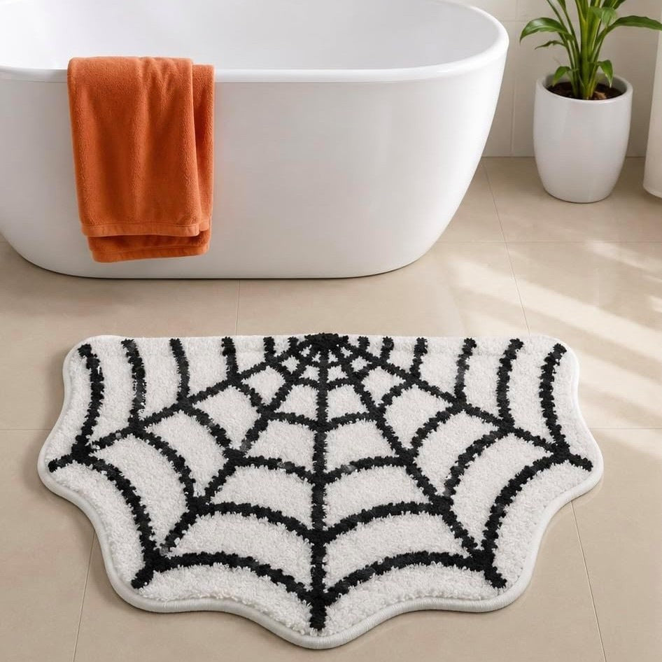 Halloween Alien-Shaped Faux Cashmere Floor Mat, Happy Halloween Funny Gift Home Decor