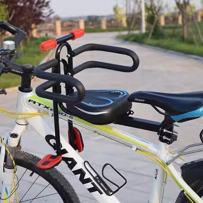 Front Mounted Child Bike Seat with Safety Guard & Footrests