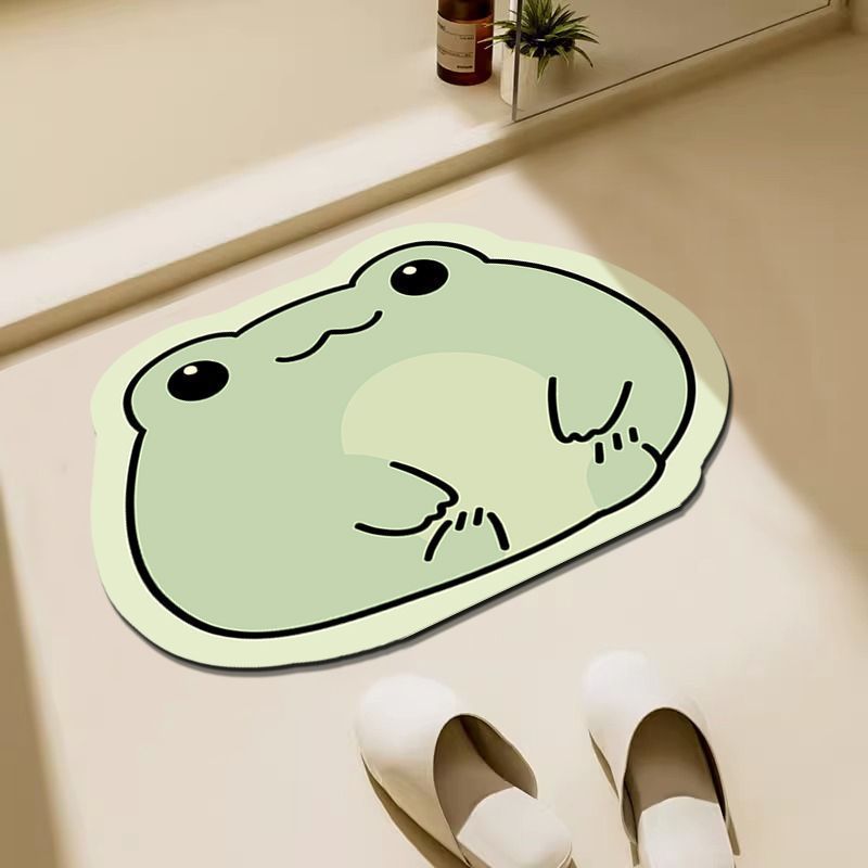 3D Diatom Mud Cat Doormat, Cute Kitten Door Mat, Funny Animal Entrance Rug for Bathroom Bedroom & Front Door