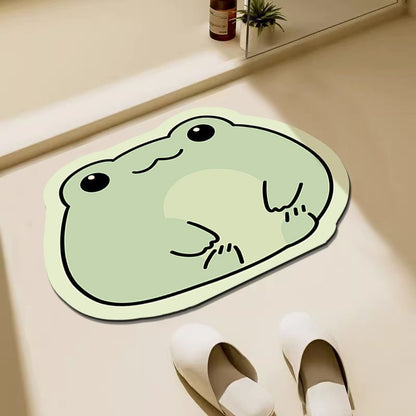 3D Diatom Mud Cat Doormat, Cute Kitten Door Mat, Funny Animal Entrance Rug for Bathroom Bedroom & Front Door