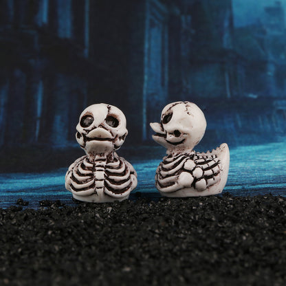 Quirky Ghost Duck Halloween Decoration Creative Devil Skull Duck Resin Desktop Ornament