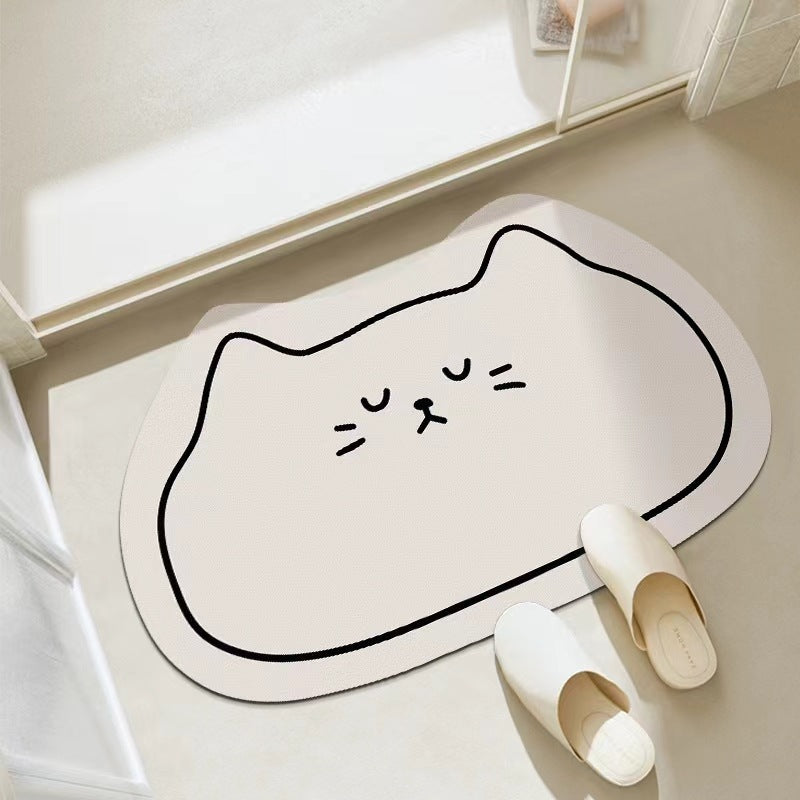 3D Animal Doormat, Cute Dog & Cat Door Mat, Funny Pet Entrance Rug for Bedroom Bathroom Home Decor