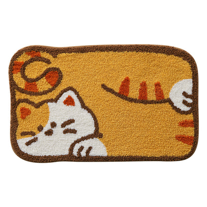 Imitation Cashmere Floor Mat for Home Bathroom Entrance, Soft Absorbent Foot Mat