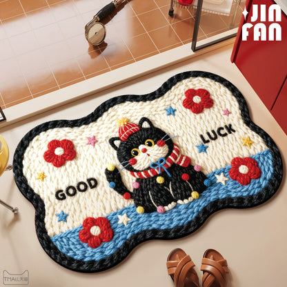 Cartoon Cat Diatom Mud Floor Mat Bathroom Sink Non-Slip Home Decor